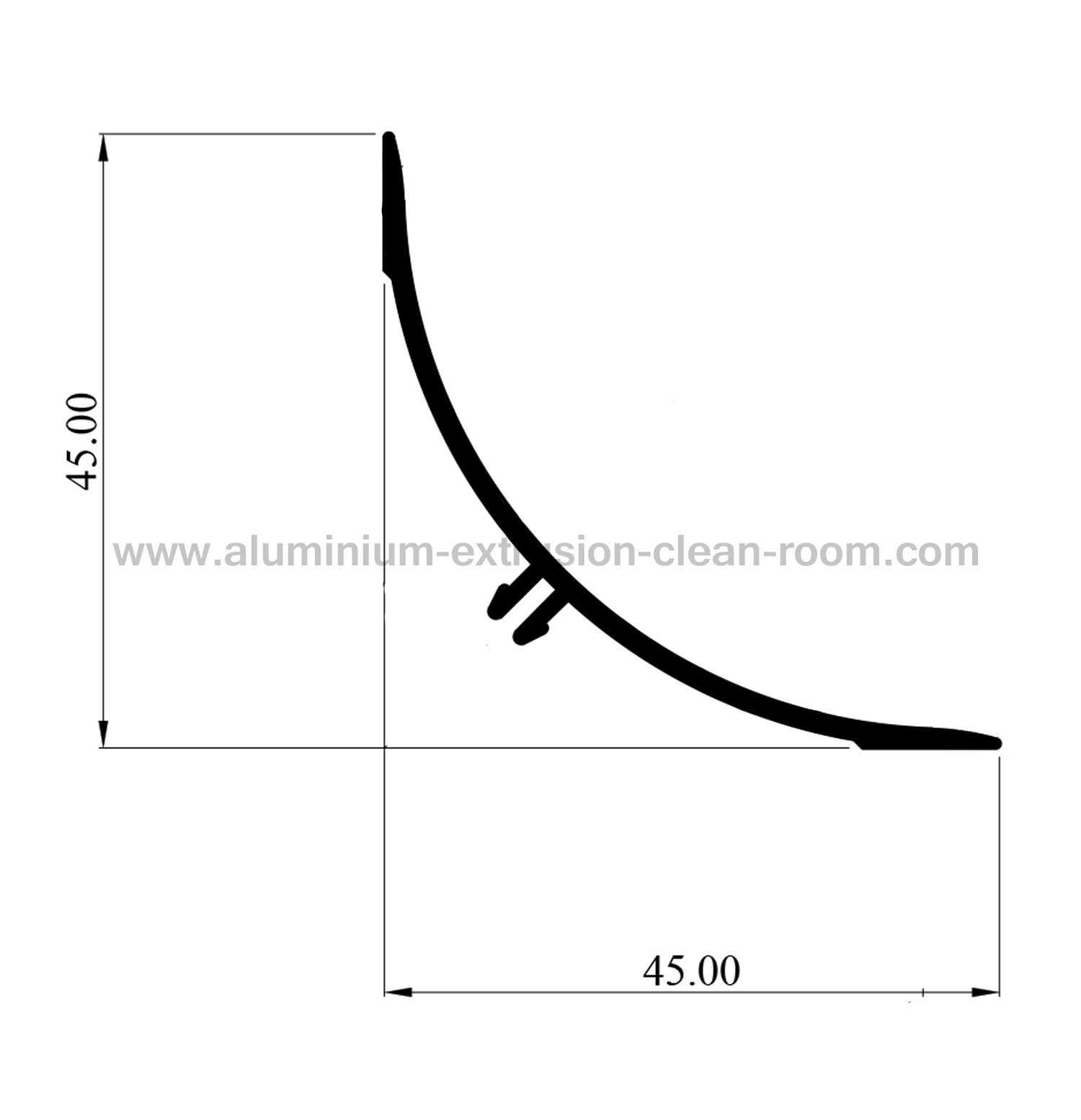 Gambar Coving Male untuk cleanroom